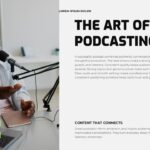 Podcast Key Elements Success Template - four white cards grid covering Content, Personality, Production, Audience