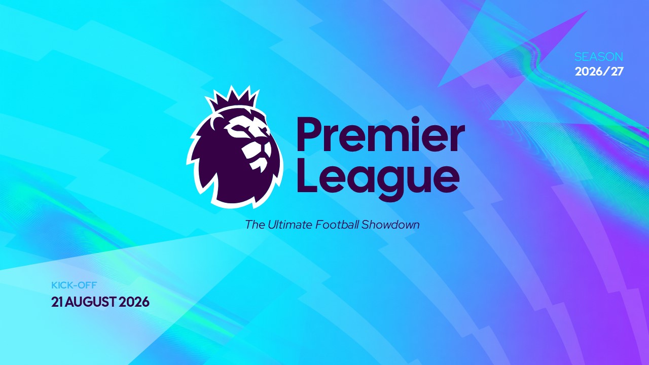 Premier League 2026 Template - Title slide to open your football season presentation with official branding