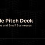 Simple Pitch Deck Template - Executive summary slide with two-column layout, feature cards, and mission statement