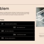Pitch Deck Solution Slide - Three-column layout with core features, benefits checklist, and bold hero statement