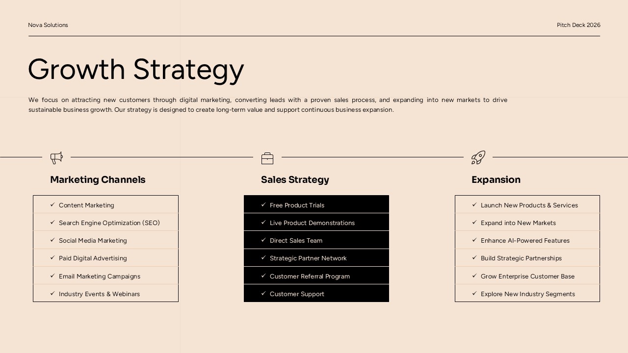 Startup Pitch Deck Traction Slide - Revenue bar chart, KPI metrics, and business milestone statistics
