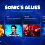 Sonic the Hedgehog Allies Roster Template - Team lineup slide to introduce Sonic's key allies and companions