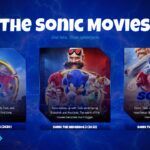 Sonic the Hedgehog Movie Timeline Template - Franchise overview slide to showcase all three Sonic films chronologically