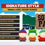 South Park Signature Style - Six animation features list slide