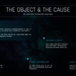 SpaceX Lunar Impact Crater Evidence Template - before/after photo comparison, large cyan metric, and two teal info cards
