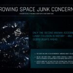 SpaceX Lunar Impact Key Metrics Template - closing thank you slide with teal nebula glow and orbital arc lines on black