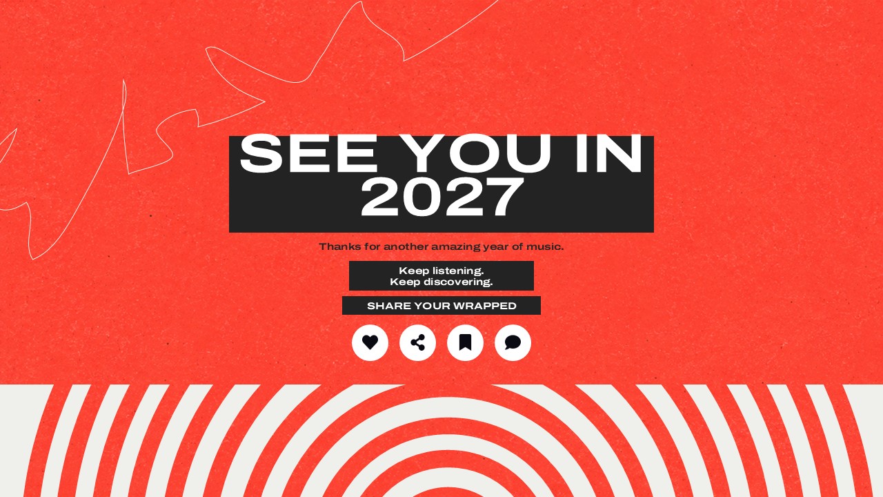 Spotify Wrapped 2026 Template - Closing share slide