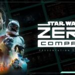 Star Wars Zero Company Template - cinematic cover with character collage, teal accents, and slide preview grid