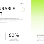 Sustainable Agriculture Measurable Impact Template - $25M investment and 60% efficiency KPIs with green right panel