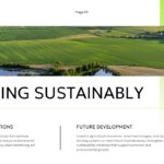 Sustainable Agriculture Operations Development Template - Aerial farm banner above split strategy columns