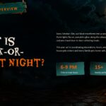 Halloween Event Overview Slide with Key Stats