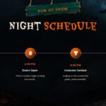 Halloween Night Schedule - Horizontal Timeline Slide