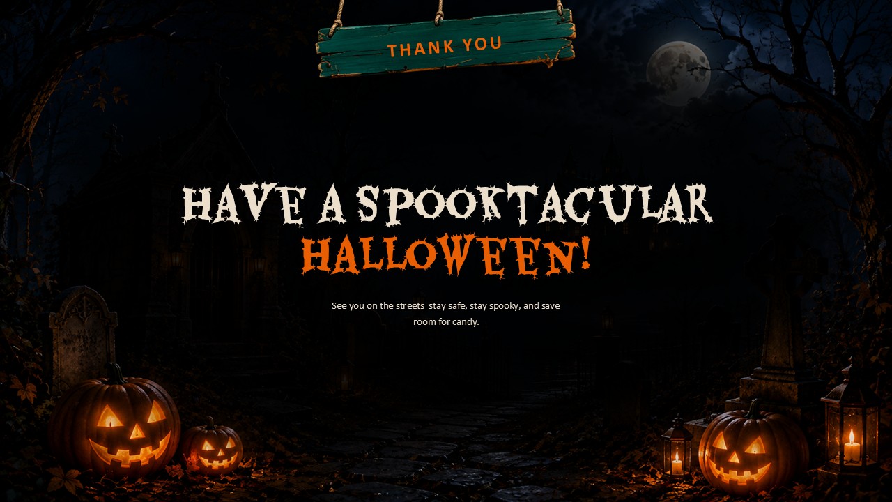 Halloween Thank You Closing Slide - Spooktacular Sign-Off