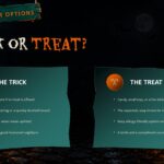 Trick or Treat Comparison Slide - Two-Column Layout
