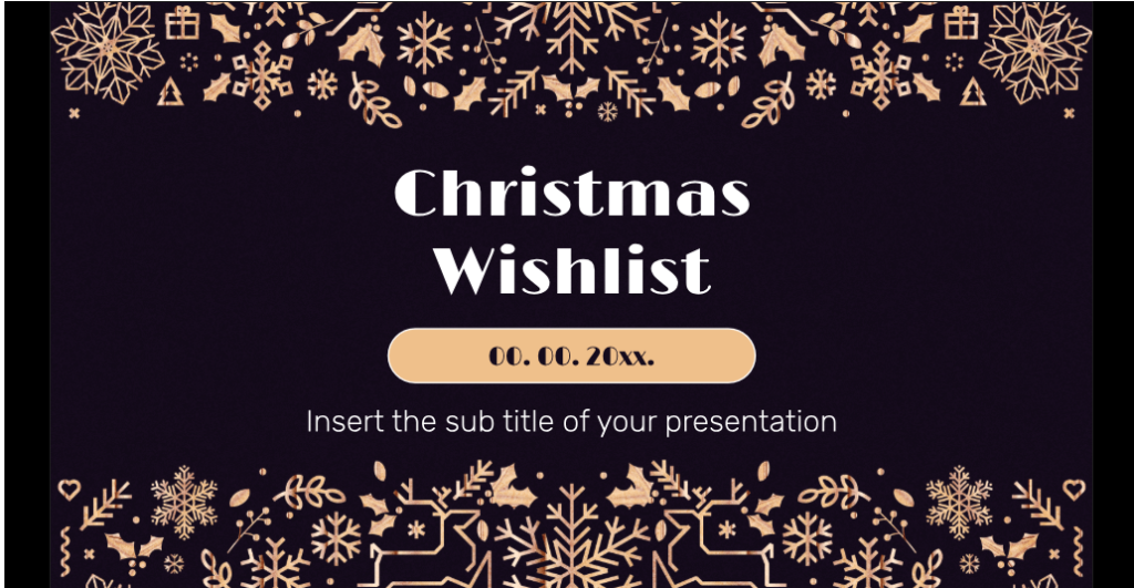 christmas wishlist template