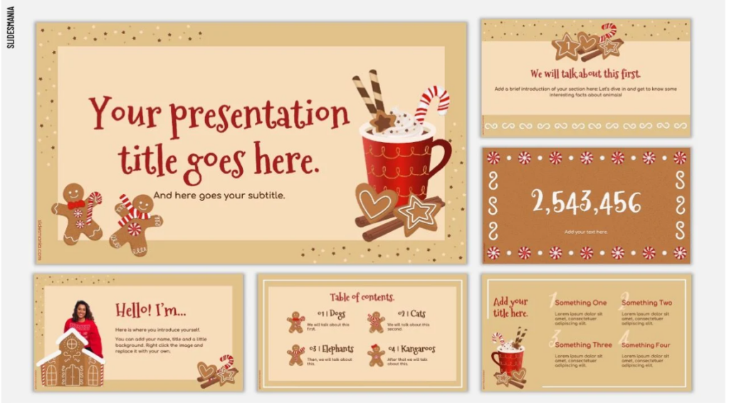 gingerbread christmas holiday template