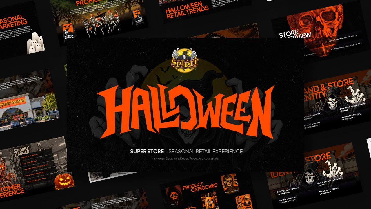Spirit halloween store template