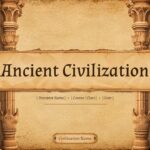 Ancient Civilization Template - Title slide with stone columns and parchment scroll to open history presentations