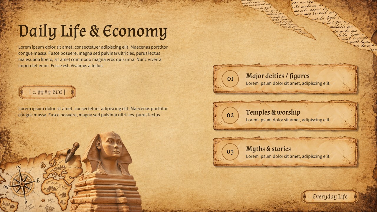 Ancient Civilization Template - Closing slide to summarize a civilization's lasting legacy and cultural impact