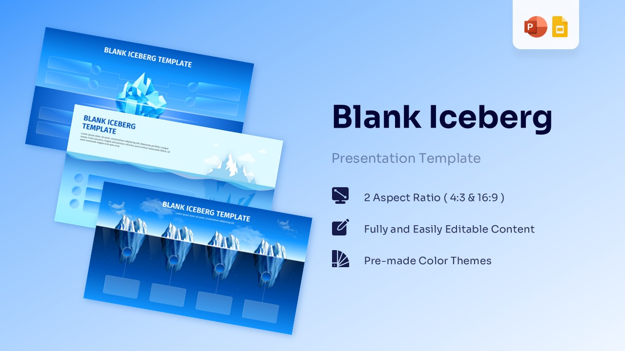 Blank Iceberg Presentation Template for PowerPoint & Google Slides