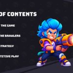 Brawl Stars Template - About the game slide with smartphone mockup and bullet point overview