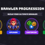 Brawl Stars Template - Team strategy slide with five color-coded tips and game visual callouts
