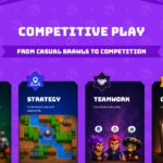 Brawl Stars Template - Player retention summary slide with two-column bullet list and character group art