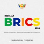 BRICS 2026 Template - Cover slide to open India Chairship government or diplomatic presentations professionally