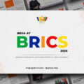 BRICS 2026 Template - Full deck preview showcasing all 11 slides for India's BRICS Chairship presentations