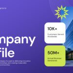 Company Profile Google Slides Template - Dark mode Who We Are slide with team photo and founding year highlights