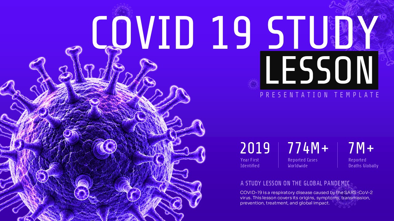 Covid 19 Study Lesson Template - Full Slide Overview