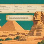 Cultural Heritage Protection Process Template - 5-step horizontal timeline over Egyptian pyramids and Sphinx illustration