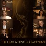 Emmy Awards 2026 Acting Nominees Template - 4×2 portrait grid with gold Emmy statuette divider and bottom title banner