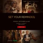 Emmy Awards 2026 Watch Live Template - CTA closing slide with red button, gold headline, and show poster border collage
