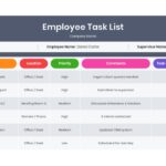 Employee Task List Template - assign and monitor team tasks with deadlines, owners, and status in one table