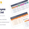 Employee Task List Template - track individual staff tasks, priority, and time spent in one structured sheet