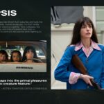 End of Oak Street Synopsis Template - Story slide with narrative paragraph, embedded film still, and Rotten Tomatoes pull quote