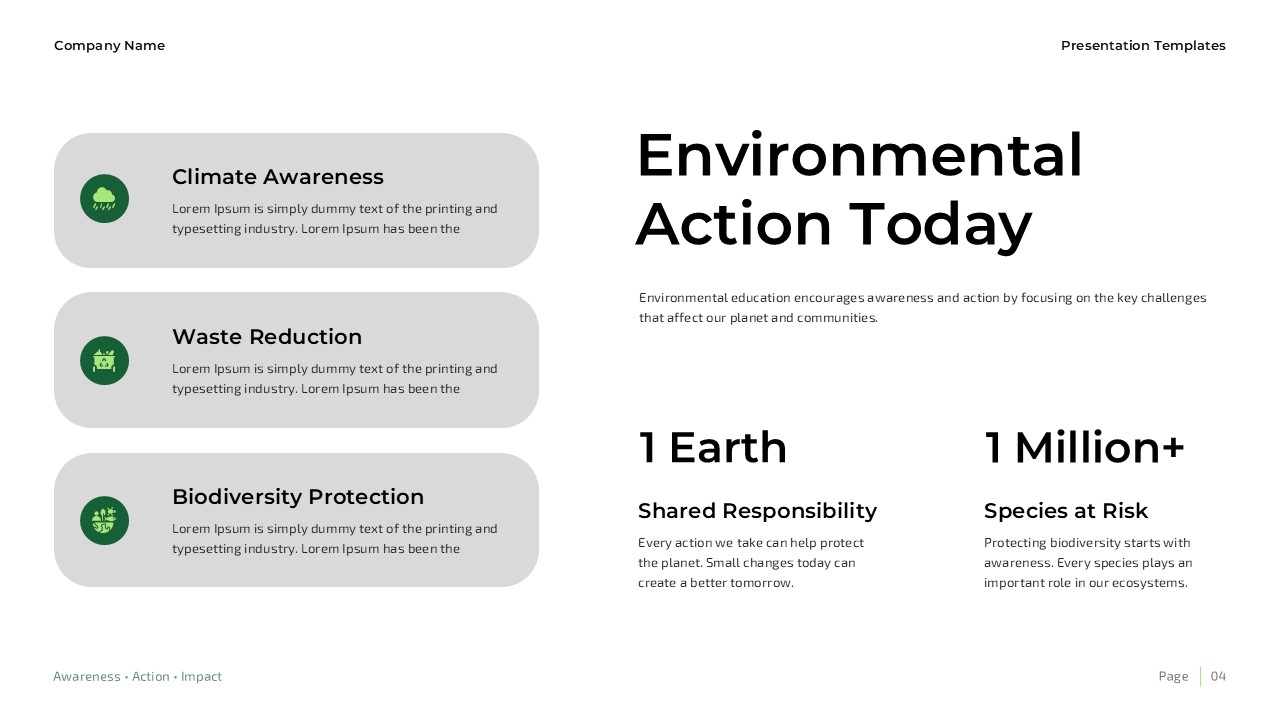 Powerpoint Animation Background Environmental Education Presentation Template | PPT & Canva