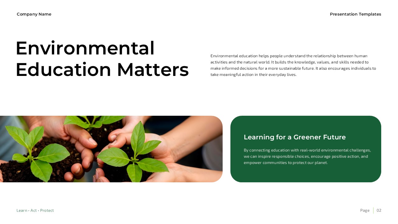 Powerpoint Animation Background Environmental Education Presentation Template | PPT & Canva
