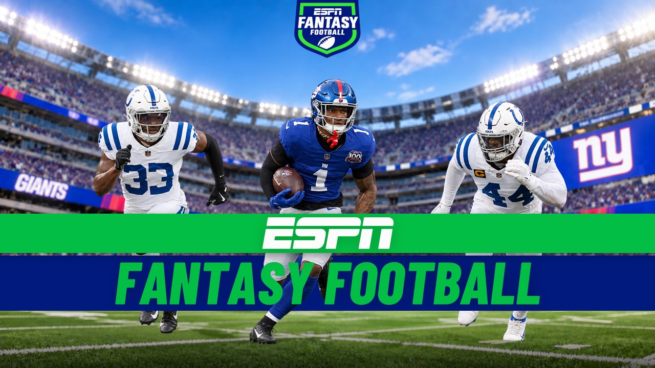 ESPN Fantasy Football Template - agenda slide with six sections