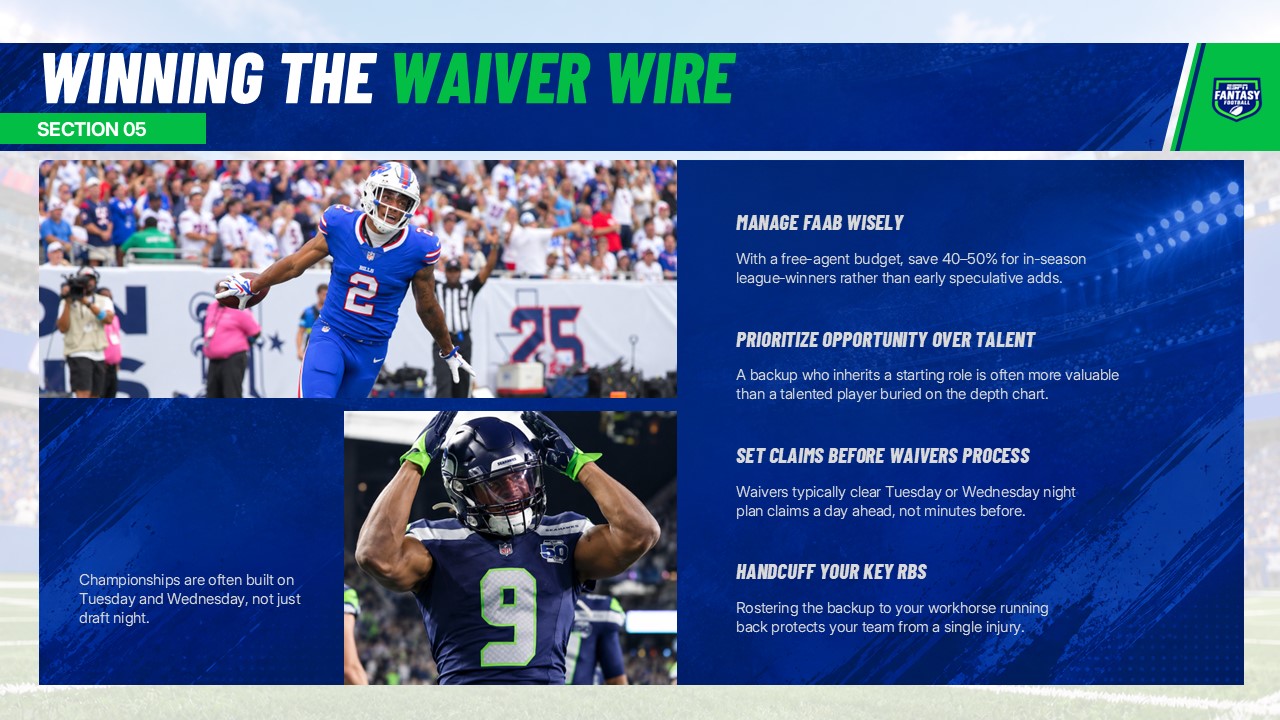 ESPN Fantasy Football Template - trade evaluation framework grid