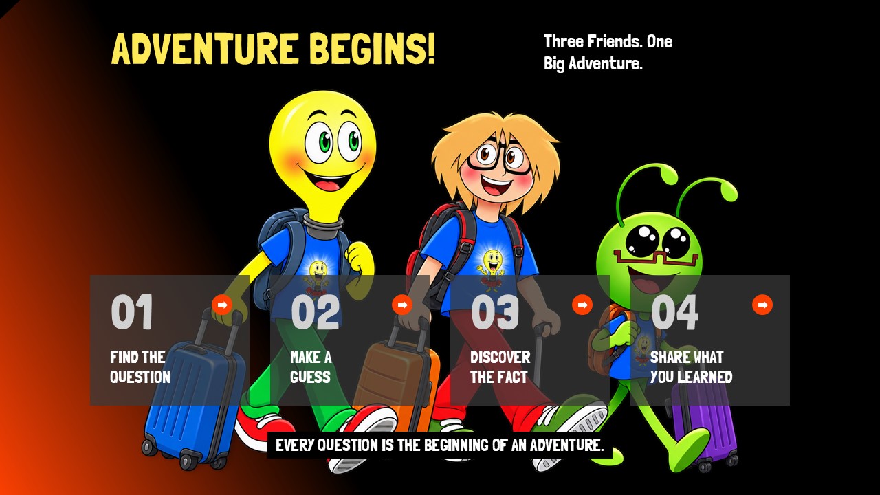 Fact Attack Adventures Template - Amazing Animal Facts three-column slide
