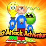 Fact Attack Adventures Template - intro slide with skatepark background