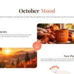 Hello October Bucket List Template - Numbered activity slide with pumpkin and cozy autumn flat lay photo