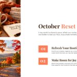 Hello October Thank You Template - Closing slide with bold thanks typography and warm autumn flat lay photo