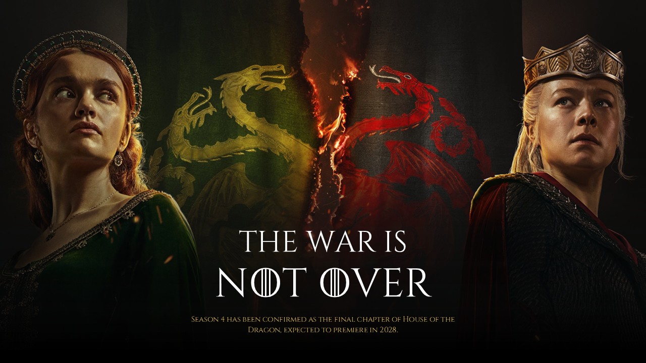 House of the Dragon Closing Slide - dramatic faction split end card