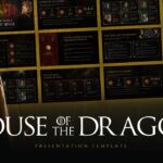 House of the Dragon Presentation Template - dark fantasy cover slide