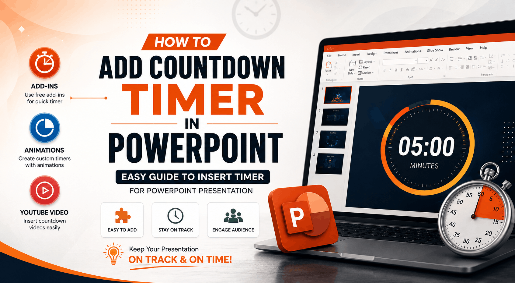 how to add timer in PowerPoint