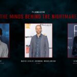 Insidious 6 Filmmakers Slide - three red-framed director and writer portraits with name and role credits on dark background
