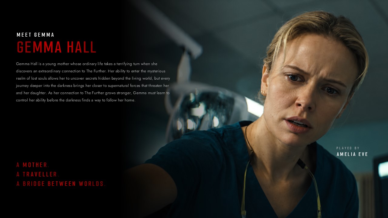 Insidious 6 World-Building Slide - dual horror image layout with The Further mythology text and secondary callout section